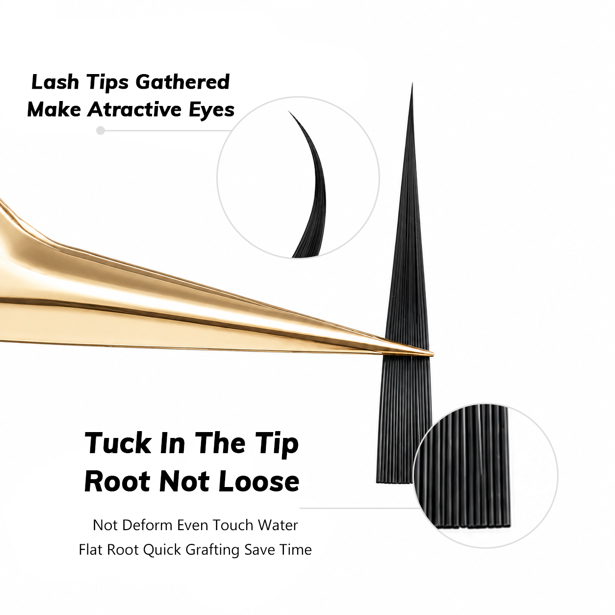 MASSCAKU Flat Root Wet Lashes  - Eyelash Extension Volume Styles 评论和价格