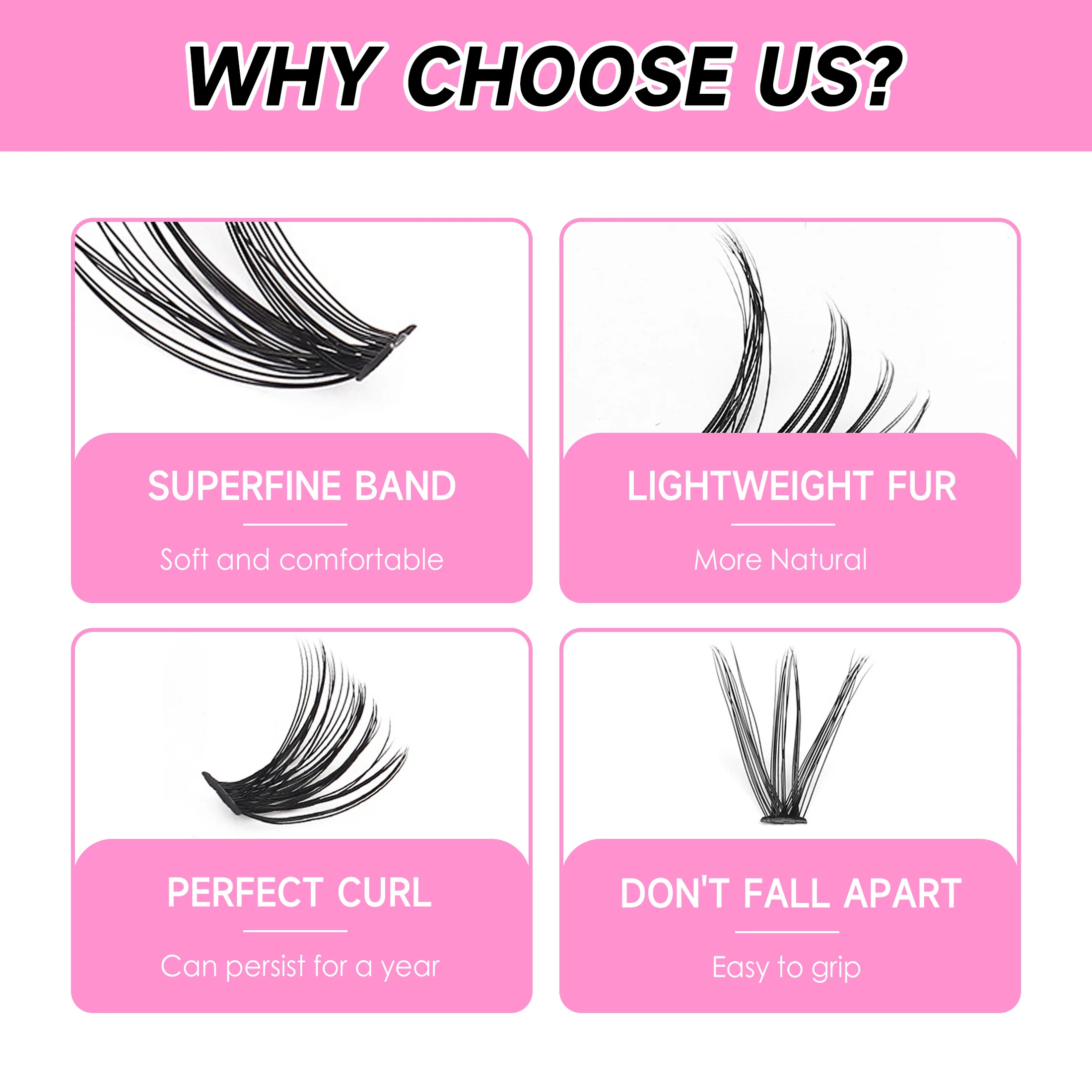 DIY Cluster Extension Lashes K - Eyelash Extension Full Set 评论和价格