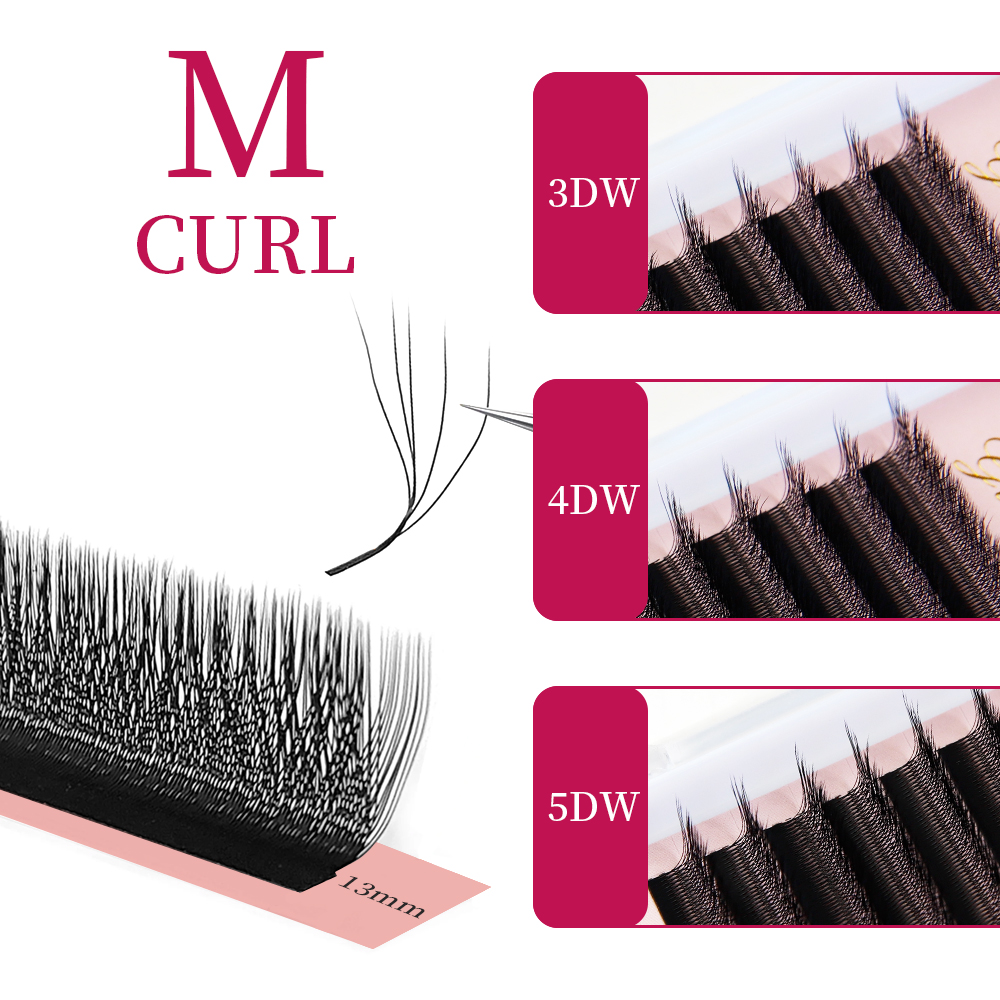 Goddess W3D 4D 5D M Curl Eyela - Eyelash Extension Volume Styles 评论和价格