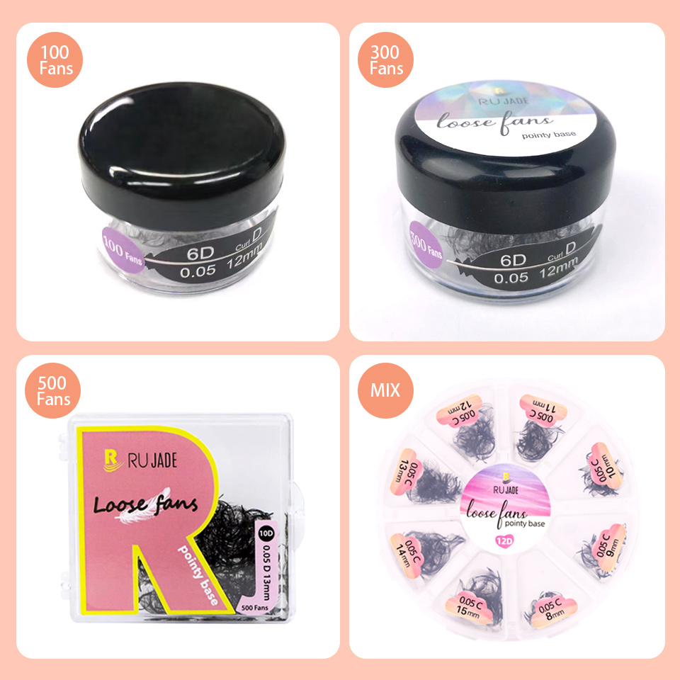 RUJADE Thin Pointy Base Premad - Eyelash Extension Review 评论和价格
