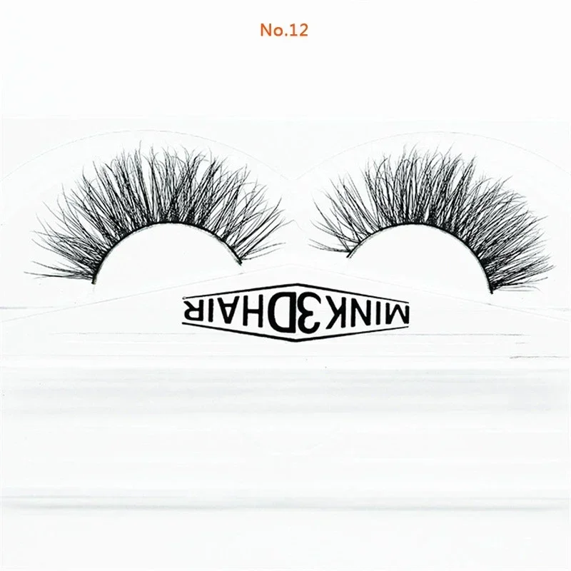 1 Pair 3D Mink Eyelashes Handm - Eyelash Extension No 11 评论和价格