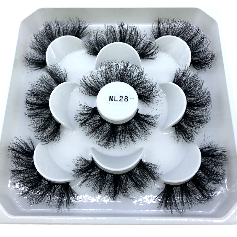 New 5 Pairs 8-25mm Natural 3D  - Eyelash Extension Full Set 评论和价格