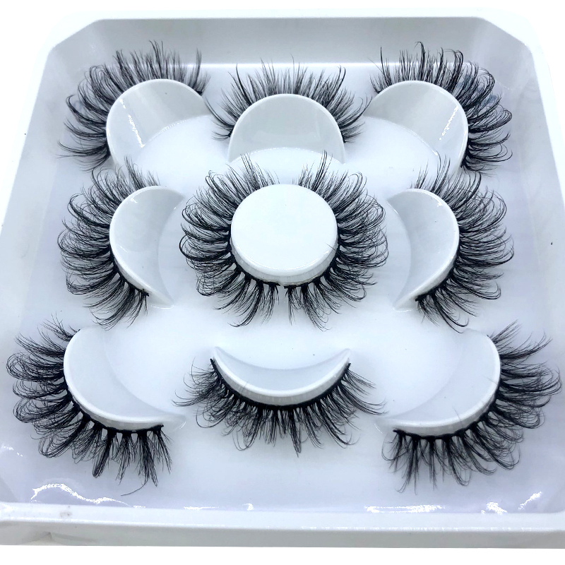 New 5 Pairs 8-25mm Natural 3D  - Eyelash Extension Full Set 评论和价格